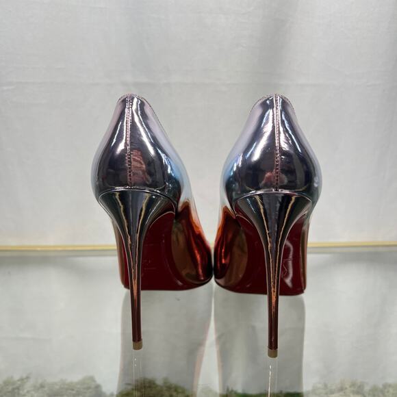 CHRISTIAN LOUBOUTIN Kate 100 Pink Blue Ombre Speechio Degrade Pumps - Picture 4 of 10